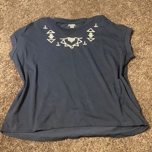 Tribal Navy Top